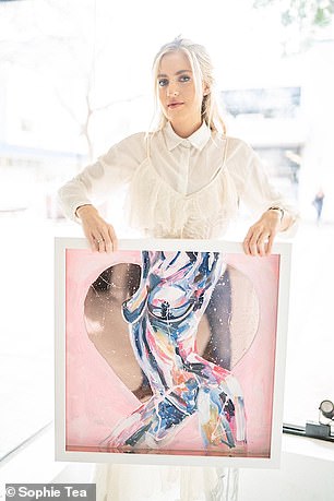 Sophie says she prides herself on taking people's 'art virginities'. Pictured: A piece from her 'Send Nudes' collection