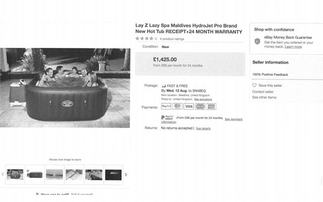 One This is Money reader struggled to get their hot tub's lights fixed or their money back after it arrived faulty after being purchased from eBay. Their warranty claim was initially rejected