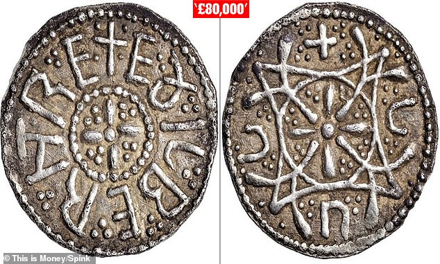 The Anglo-Saxon penny was auctioned off in 2014 a month after it was discovered and sold for a record £78,000. Its upper estimate this time is even higher, at £80,000