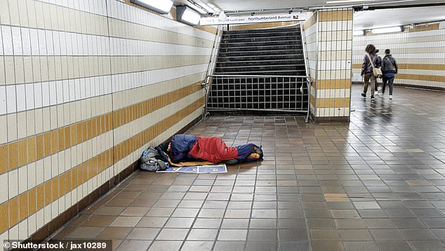 Vulnerable people: A charity estimates that there are over 320,000 people sleeping rough, in homeless shelters or other temporary housing