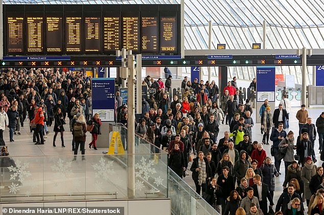 Chaos: For 27 days from 2 December, South Western Railway embarked on Britain's longest rail strike in history