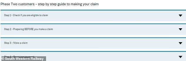 Steps to take: There are certain steps SWR customers need to take to ensure they are eligible to claim for compensation