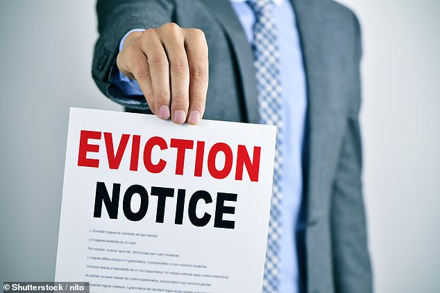 Deadline: The Government's ban on evictions ends on October 1, meaning legal action can then be taken to evict tenants