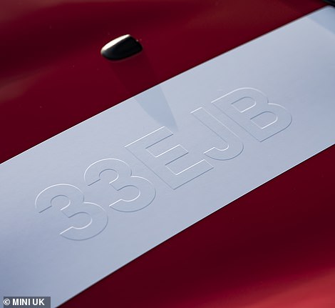 The rally-winner's famous number plate - '33 EJB' - is also shown on the bonnet strip using 3D effect graphics