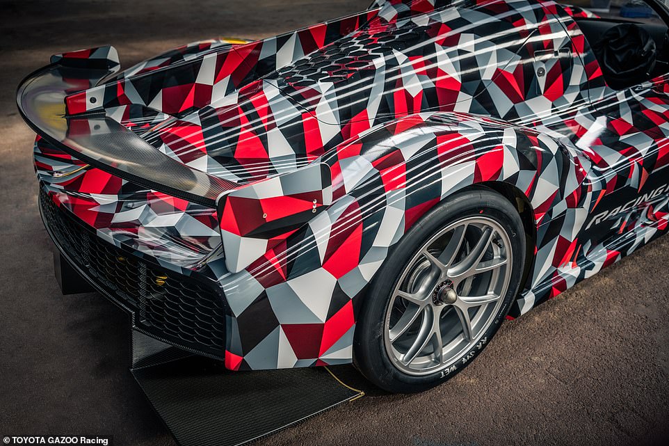 Like the racer, the road-legal hypercar will feature a 2.4-litre V6 petrol engine and THREE electric motors, which combined can produce up to 1,400bhp