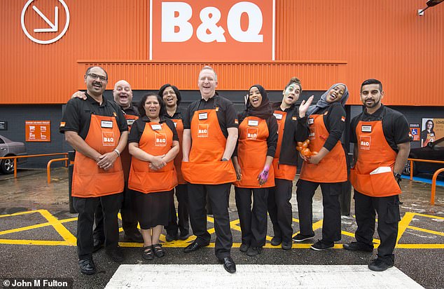 B&Q staff have much to smile about as lockdown has created a boom in sales as people spend more money on their homes instead of travel