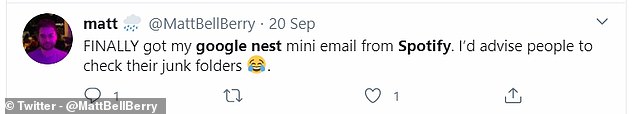 This user told customers to check their email junk folders as their confirmation could be there