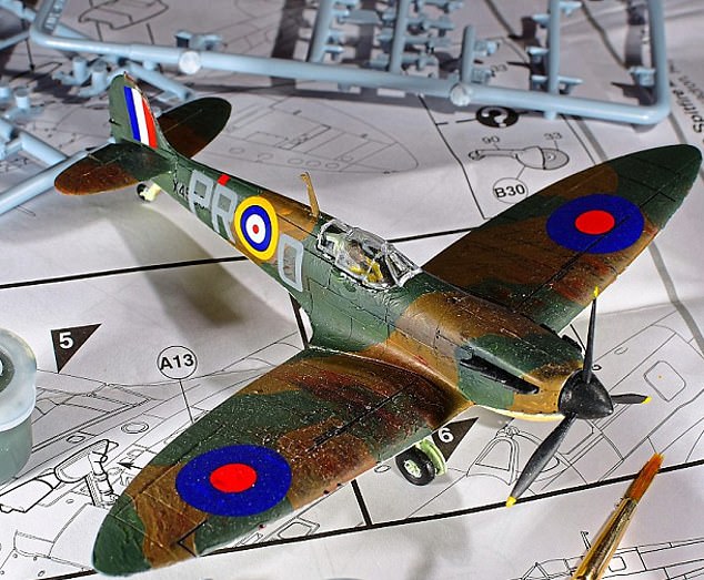 The few: Demand for models during lockdown was so high that Hornby ran out of Airfix Spitfires (pictured) ¿ though they are now back in stock