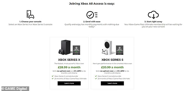 Klarna had partnered with GAME and Smyths Toys to allow people to pre-order the new Xbox and pay for them over 24 months. But shoppers reported several problems with both websites