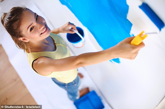 Younger DIY-ers are getting stuck in too: An extra £9million was spent on decorating supplies by pre-family households in June