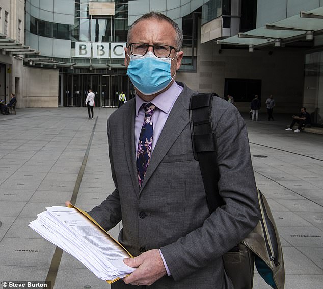 No entry: Toby Walne tried to deliver reader complaints to the BBC at its central London HQ