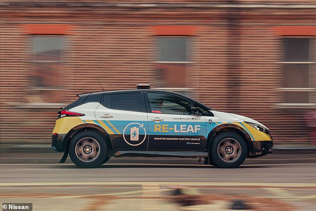 Acting as a portable power station, the fully-charged batter of the latest generation Nissan Leaf e+ can provide enough electricity to power the average household for six days