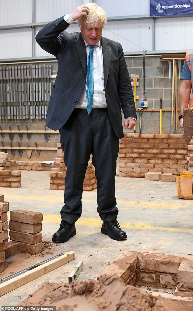 Boris Johnson (pictured in Exeter yesterday) is struggling to balance getting the country back up and running with tackling a rise in cases
