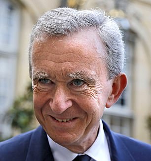 LVMH is valued at £188bn and owned by France's richest man Bernard Arnault (pictured)
