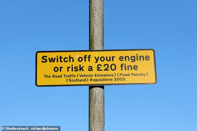 Councils can issue fines of anything between £20 an £80 in England, Scotland and Wales if drivers are caught with their engines running while they're parked up