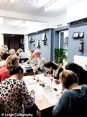 Before coronavirus, Heather ran two-hour calligraphy workshops which often sold out