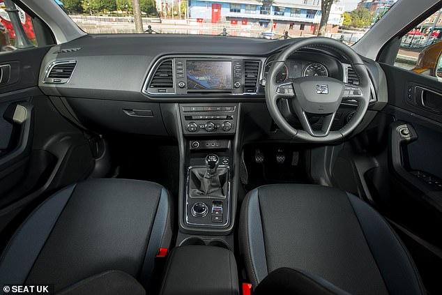 Inside, the Seat feels modern, though does lack the high-quality interior of German rivals. While there are a lot of hard plastic materials, it does mean the cabin is durable and should stand the test of time