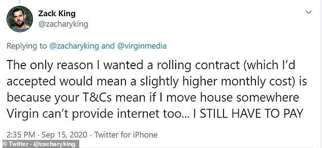 Another user said he wanted a rolling contract as he wouldn't want to have to pay for leaving
