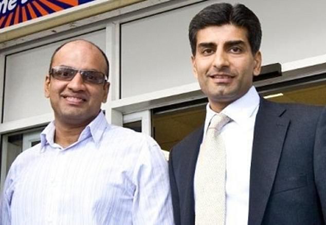 Brothers Simon (right) and Robin (left) Arora are behind the extraordinary rise of discount store B&M Bargains, which has defied the gloom engulfing most of the High Street