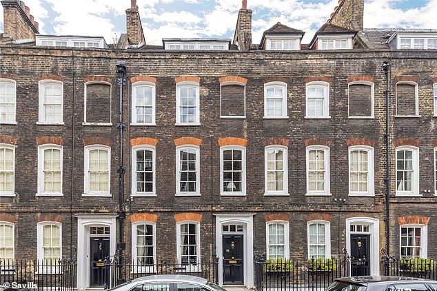 If walls could talk: The townhouse in London's Westminster is for sale for £3.9m via Savills