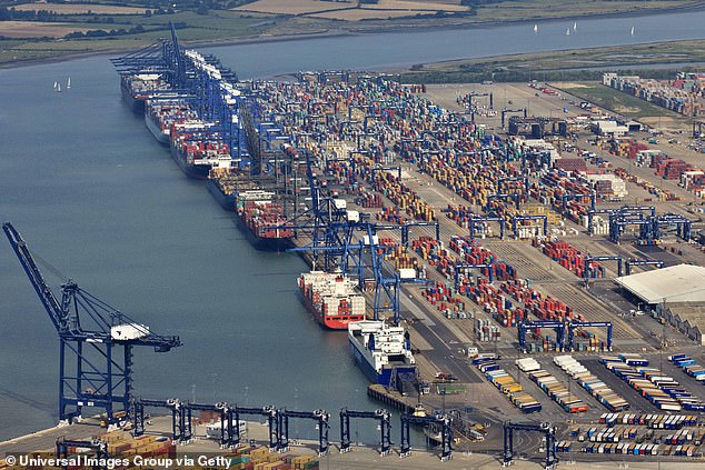 Felixstowe, which handles close to half the UK's container trade, has been beset by delays and problems. The port has blamed a shortage of staff and drivers and a surge in containers