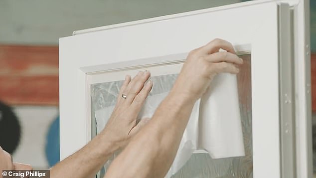 Craig recommends using masking tape with polythene attached that protects the glass