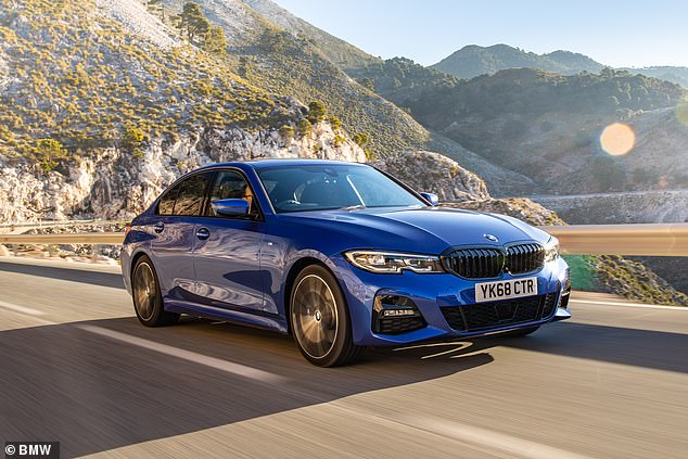 The equivalent for cars with internal combustion engines were the BMW 3 Series (pictured) and Audi A4