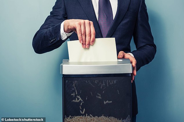 Destined for the shredder? High street banks Halifax and HSBC report more customers are going paperless as younger people manage their money through mobile banking apps