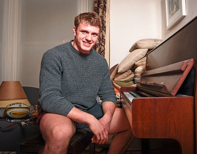 Investor: Young rugby star, Ollie Thorley, owns a £400,000 garden flat in Cheltenham