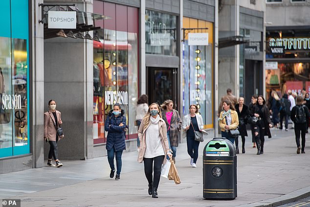 Great Portland Estates, which owns a string of West End properties, including buildings on Oxford Street (pictured) said only 27 per cent of their total capacity was being used