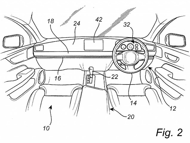 A rail on the dashboard allows the controls to be moved from one side of the cabin to the other