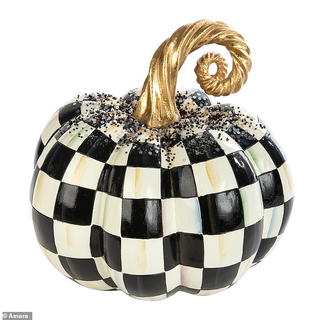 This ACKENZIE-CHILDS Beaded Check Pumpkin Ornament - Medium £135