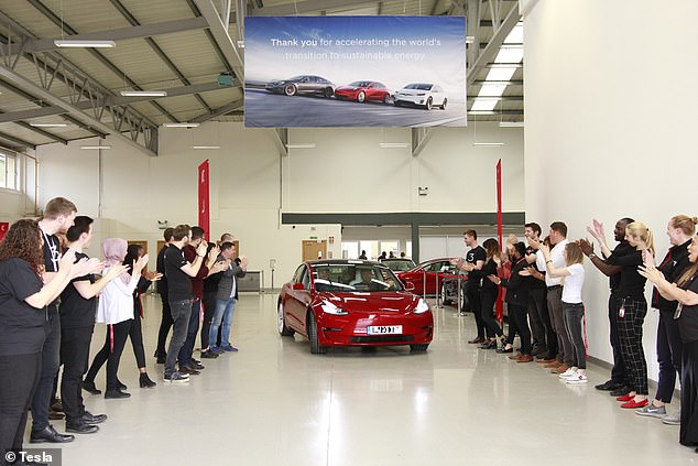 Reports emerged this week that car makers would focus supplies of their latest electric vehicles - such as the Tesla Model 3, pictured - to Europe in order to meet tough CO2 emissions regulations, and in the meantime cut deliveries to Britain