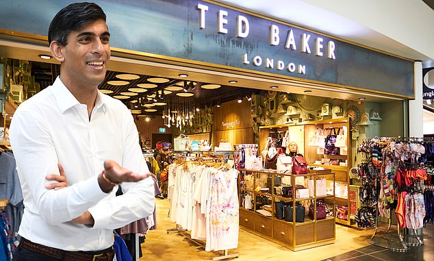 Warning: Ted Baker and Fortnum & Mason are among 16 firms to lobby Chancellor Rishi Sunak