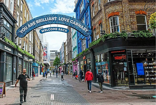 Retail slump: London landlord Shaftesbury, which owns Carnaby Street (pictured) and swathes of Soho and Covent Garden, has gone cap-in-hand to investors to raise £297m