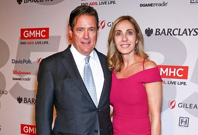 Commitment: Barclays chief exec Jes Staley (pictured with wife Debora) will remain in the job for at least another two years