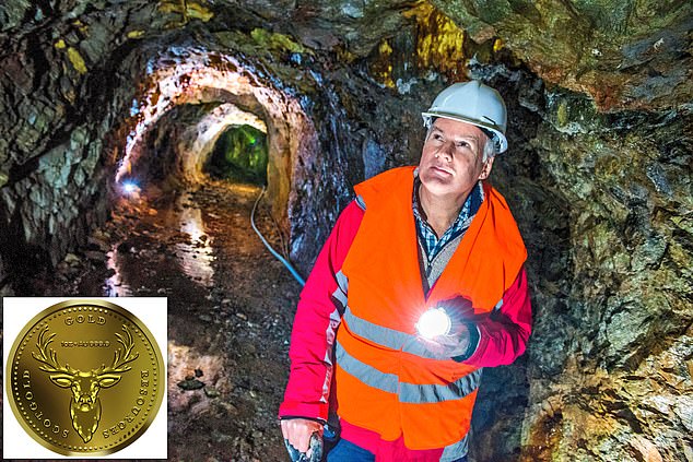 Coining it: Chief executive Richard Gray in the mine which has already produced commemorative coins
